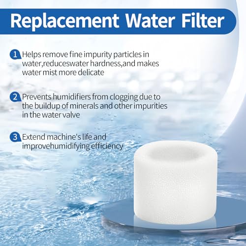 Gazeer 8-Pack Premium LEVOIT Superior 6000S Humidifier Filters + 4 White Sponge Filters (Gray)