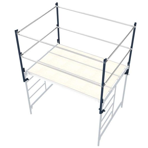 Metaltech 5ft.W x 7ft.D Scaffold Guardrail System - Model Number M-MG507K
