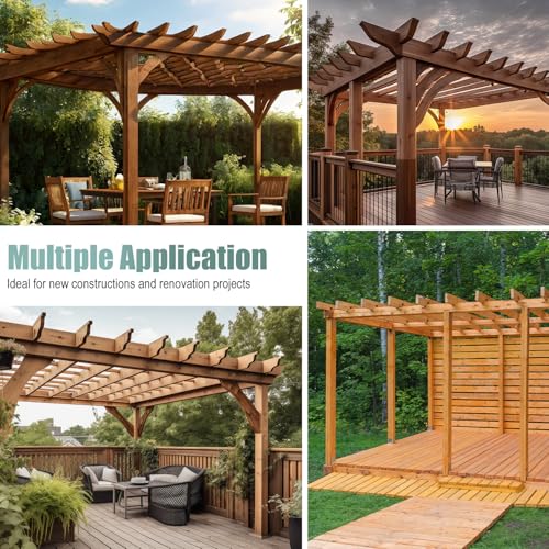 Mixiflor 30 Pack Heavy Duty Hurricane Ties with Black Powder-Coated for Wood Structures