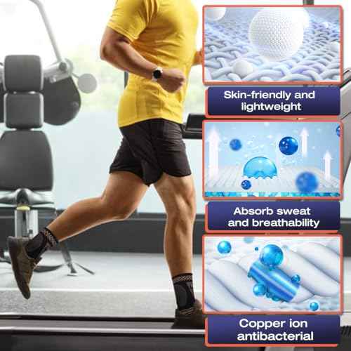 Copper Ankle Brace for Men & Women - (1 Pair) Ankle Compression Sleeve, Compression Support for Plantar Fasciitis, Achilles Tendonitis, Foot Pain, Neuropathy, Swelling - Ideal for Everyday Use (L)