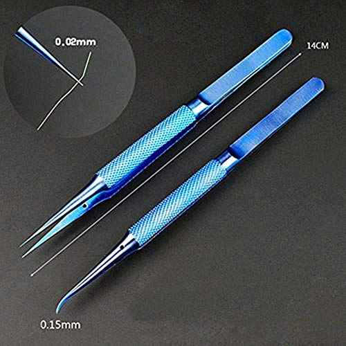 1PC Curved Headed TB-11 Precision Titanium Alloy Tweezers for Mobile Phone iPhone Motherboard Fingerprint Jump Line Wire Repair Microscope Tweezers