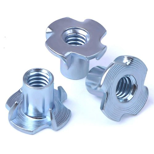 T Nuts 1/4"-20,5/16"-18, 3/8"-16,Hincell 120pcs Zinc Plated Steel T-Nut 4 Pronged Tee Blind Nuts Assortment Kit for Wood, Rock Climbing Holds, Cabinetry, Furniture,etc.