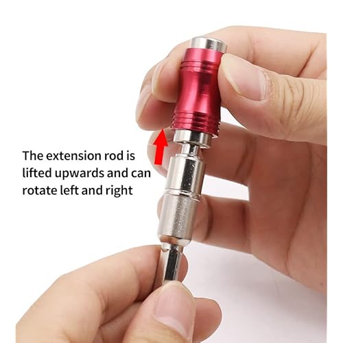 Pivoting Bit Tip Holder 1/4¡±Magnetic Screw Drill Tip Pivot Screwdriver Bit Holder Magnetic Screw Holder Extender Bendable in 20¡Æ Angle for Corners or Tight Spots (88mm)