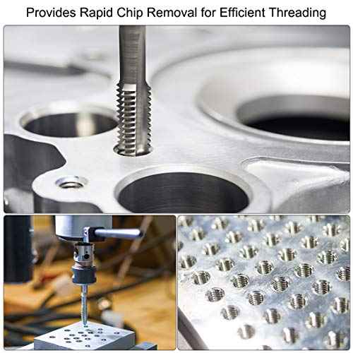 uxcell Metric Thread Tap M8 x 1.25 H2 100mm Extra Long Straight Flute Screw Thread Milling Machine Taps Threading Tapping Repair Tool
