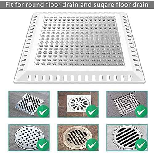 Hair Catcher/Drain Strainer/Shower Drain Cover for Bathroom Floor Drain, Stainless Steel and Silicone (Patented Product)