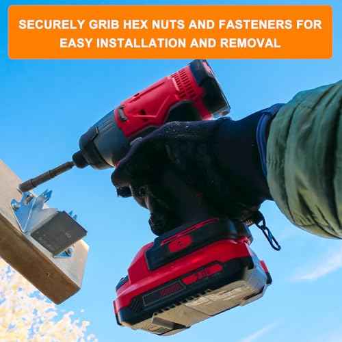 HARFINGTON Nut Driver 13mm Hex Drive Socket CR-V Steel Power Screw Drill Bits Socket Wrench Tools with 1/4" Quick Change Hex Shank for Power Drills Impact Drivers, Blue