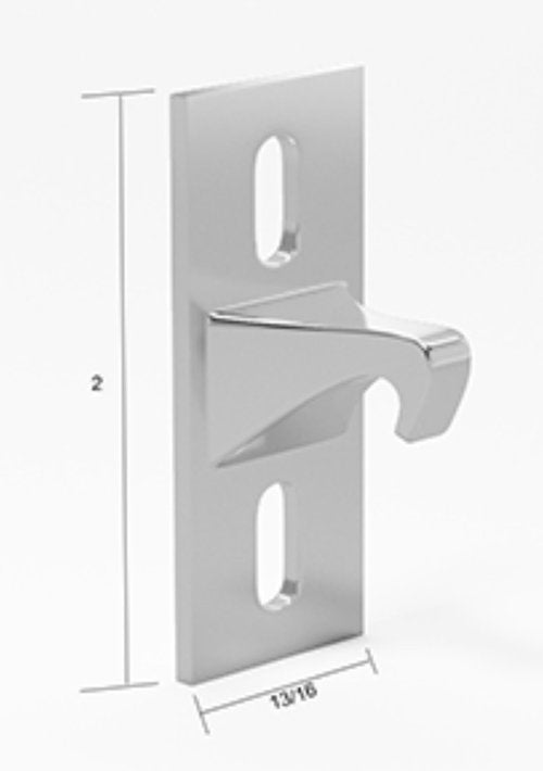 Miller Patio Sliding Glass & Screen Door Keeper | 1-1/8" Hole Center Spacing | Replacement Part for Fixing and Repairing Sliding Door Latch (Chrome)