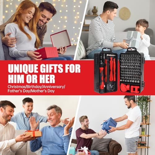 Small Precision Screwdriver Set& 119 Pcs Mini Screwdriver Set &Magnetic Glasses Repair Tool Kits & Small Screwdriver set for DIY, Xbox, iPhone, iPad, Computer, Watch, Laptop, Macbook, Eyeglass