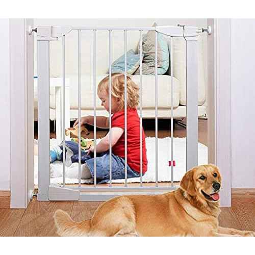 4Pcs Universal Baby Gate Threaded Spindle Rod, M8 (8mm) Replacement Bolt Part for Pet Pressure Mounted Safety Gates, Extra Long Baby Tension Gate Extender (White)