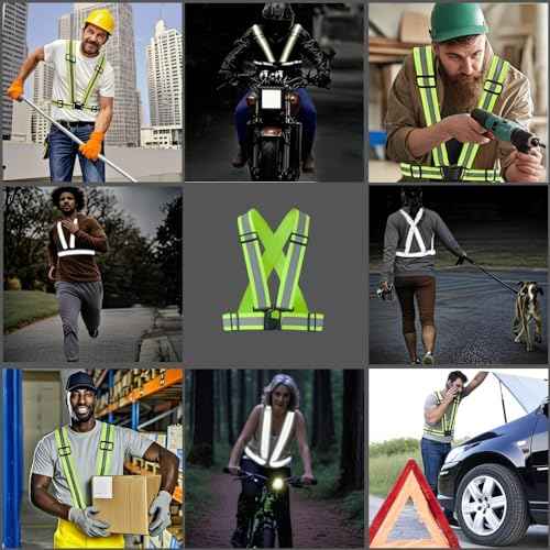 2.0 IN High Visibility Reflective Safety Strap for Construction, Running, Cycling