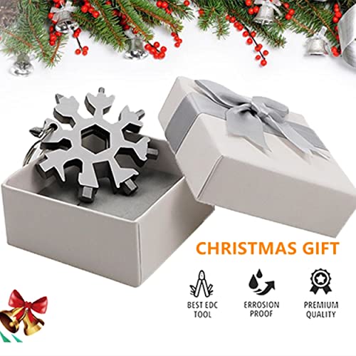 Mens Stocking Stuffers, 18 in 1 Snowflake Multitool, Stocking Stuffers for Adults, Christmas Gifts for Men,Birthday Gifts for Men Husband, Gadgets Gifts for Women, Snowflake Multi-Tool,Mens Gifts