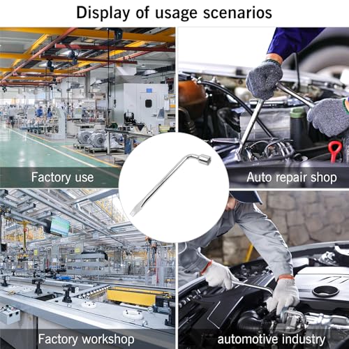 YXQ Car Spare Tire Lug Wrench for Jack 19mm/0.75" L Type Hexagon Slotted End Socket Repair Tool