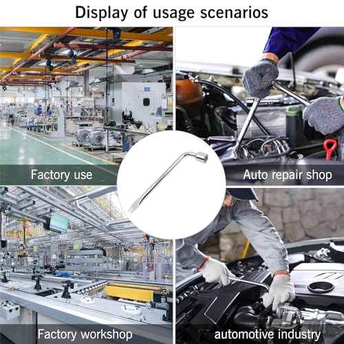 YXQ Car Spare Tire Lug Wrench for Jack 19mm/0.75" L Type Hexagon Slotted End Socket Repair Tool