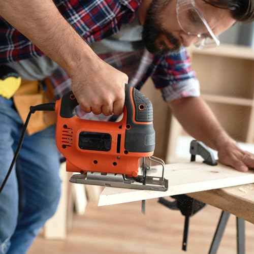 Jigsaw Blades T Shank, 20Pcs T101AO Jig Saw Blades Set for Wood, 3.2 Inch T-Shank Replacement Blade for Wood, Plastic, Curved Scrolling Fine Finish Cutting(Black)