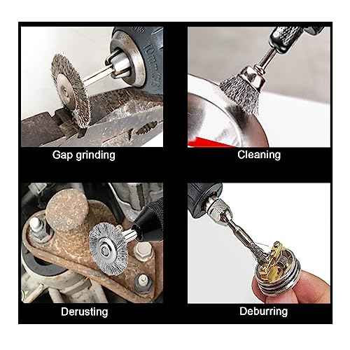 30 pcs Stainless Steel Cup Brushes Wire Brush Rust Paint Removal Bits Polishing for Rotary Tools (Cup Type)