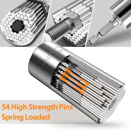 Universal Socket Tool Gifts for Men Stocking Stuffers for Men Dad Adults, Super Grip Socket Power Drill Adapter, Christmas Gadgets Birthday for Husband Him Boyfriends Women Who Have Everthing