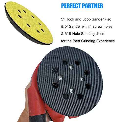5-Inch Hook and Loop Backing Pad Replacement Sander Pad for Ryobi RS290, RS280, P411, for Craftsman 315.112170,315.116940