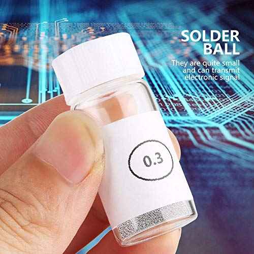 Tin Solder Ball BGA Reballing Soldering Heat Universal Stencil Balls Reball Ball BGA Ball for GPU CPU IC Chip PCB(9 Bottles 0.3mm-0.76mm)