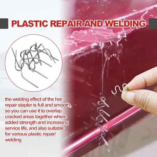1200 Plastic Welder Staples - 6 Types Hot and Wave Staples for Car Bumper Repair, Architectural Modeling, and Plastic Craft Welding Supplies