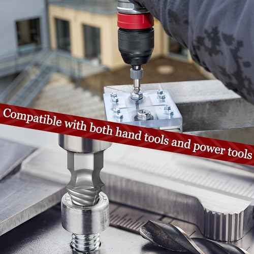 Damaged Screw Extractor Set ? 10 Pcs Easy Out Stripped Screw Remover Tool for Screws and Broken Bolts ? Reverse Drill Bit Extractor Set for Rusted or Stuck Hardware and Tight Spaces