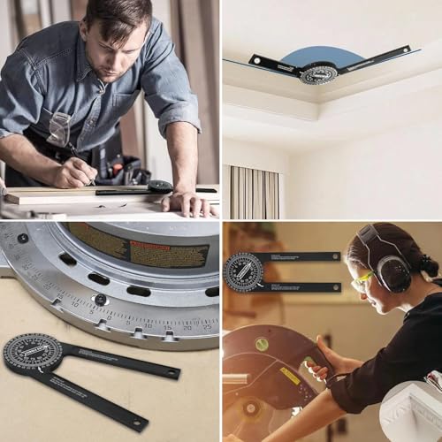 WYTUDTE Aluminum Miter Saw Protractor 7-Inch Angle Finder - Rust-Proof