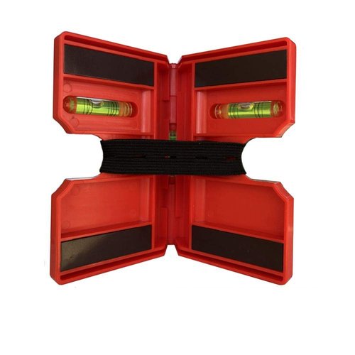 2 Pack Folding Magnetic Post Level for Pipe, Post and Beams Leveling