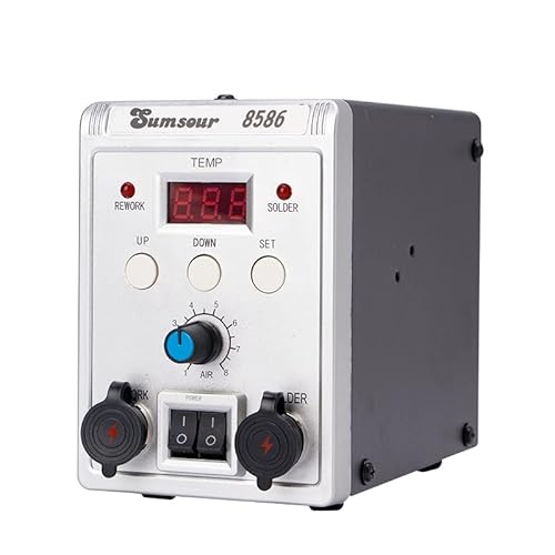 8586 700W 2 in 1 SMD Rework Soldering Station LED Digital Display Hot Air Gun Solder Iron 110V US Plug ESD Welding Repair Tools