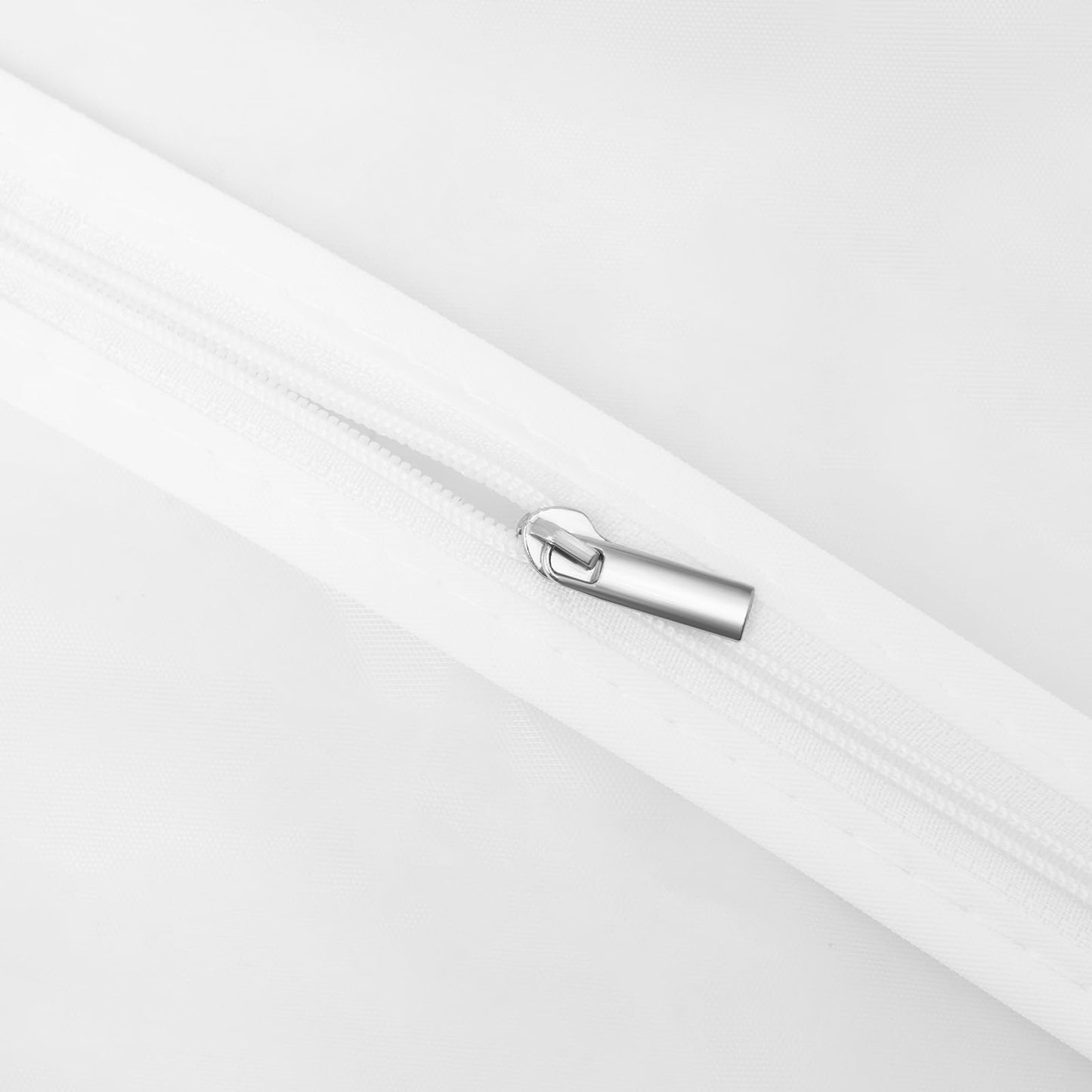 Garment Bags Dust Cover Storage Clear Dust Jacket,Five-Fiece Plastic Dust Suit Bag,White Zipper Breathable Full Zipper for Clothes Closet Coat Protection Garment Cover (60 x 120cm)