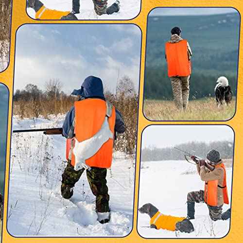Tarpop 2 Pcs Medium Unisex Adult Orange Hunting Vest for Men Women Blaze Orange High Visibility Safety Hunting Vest