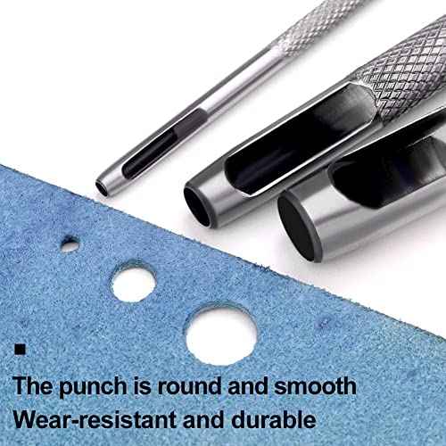 Utoolmart 19mm Round Hollow Punch Leather Craft Punch Tool, Round Carbon Steel Leather Craft Hollow Hole Punch Cutter, 1 Pcs