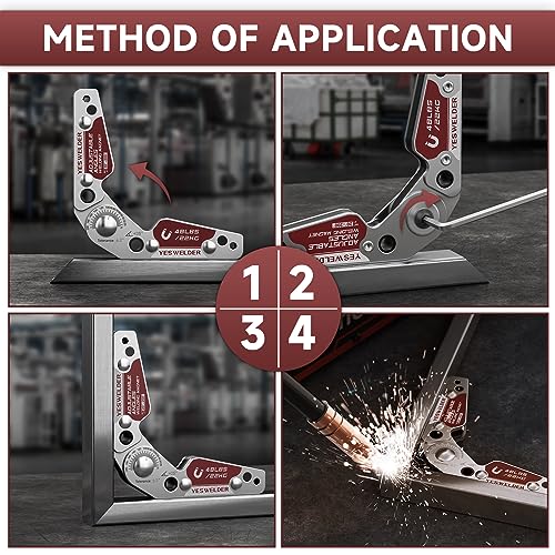 YESWELDER Adjustable Angle Welding Magnet 20-200¡Æ Magnetic Welding Holder of 48LBs Holding Power Welding Accessory