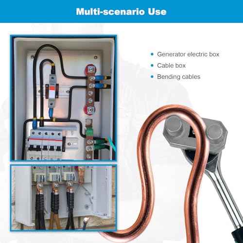 77455 Cable Bending Tool, 1/2 Inch Ratchet Connection for Most Wires, Maximum Bend 500 MCM, Convenient Labor Saving Knuckle Guard, Upgraded Wire Benders and Cable Benders