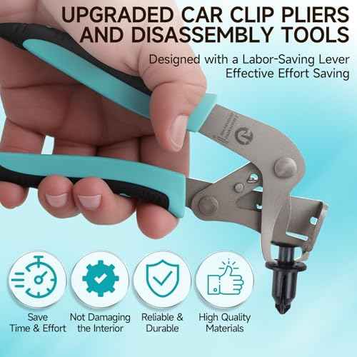 Car Clip Pliers and Disassembly Tools, Efficient Multi-Functional Automotive Snap Plier, Auto Plastic Clip Pliers, Easily Removes Plastic Fasteners, Clips, Buckles, Rivets