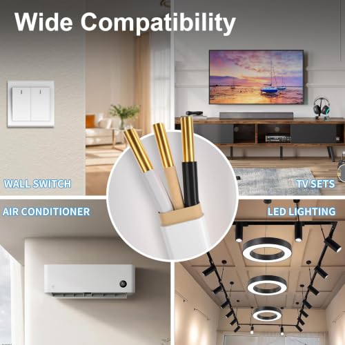 HUANCHAIN 14/2 W/G NMB Non-Metallic Sheathed Electrical Cable 100FT White