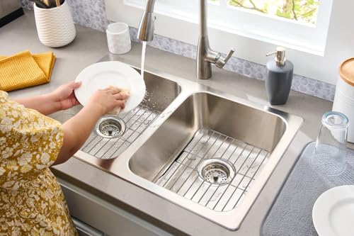 SunnyPoint Small Stainless Steel Sink Protector Rack 10.75" x 12.4" Rust-Resistant Grid