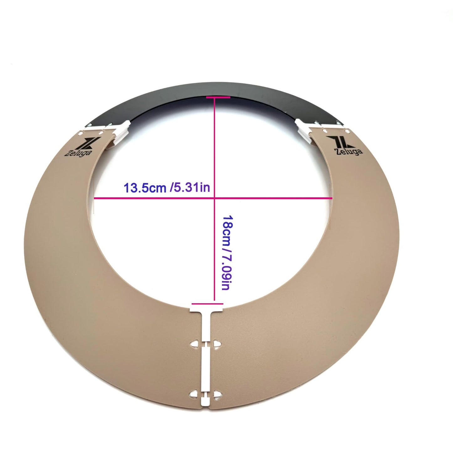 Zeluga 15-483 Professional Hard Hat Sun Shade Visor - Reusable and Replaceable Visor with Sun & Heat Protection, Standard Full Brim Hard Hat Attachment