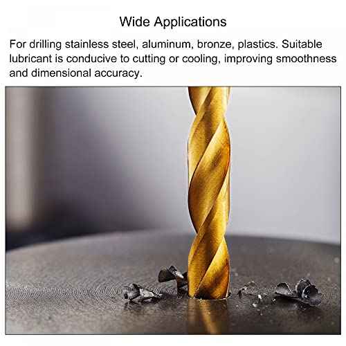 uxcell 1/4-32 UNEF Straight Flute Thread Tap and 5.5mm Twist Drill Bit Set, Titanium Plated 6542 High Speed Steel Drilling Bit Machine Threading Tap