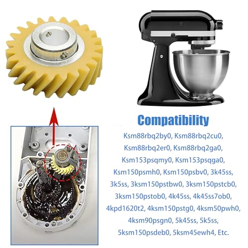 W10112253 Mixer Worm Gear for KitchenAid/Whirlpool – 2 Pack Replacement Part