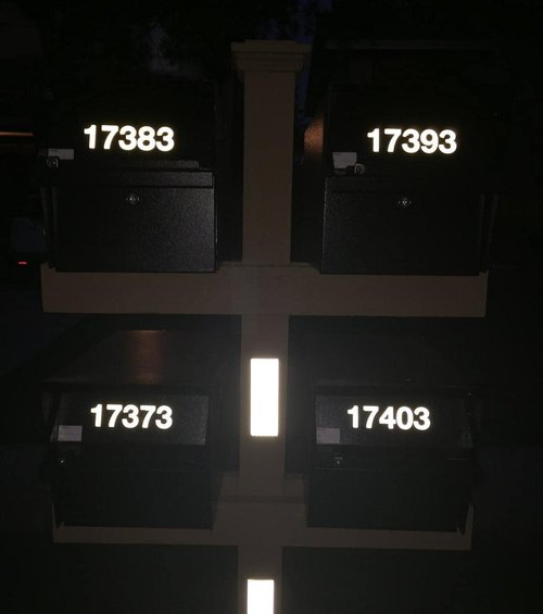 Reflective Vinyl Mailbox Number Decals - Waterproof, Self-Adhesive, Classic Style (3" & 4")