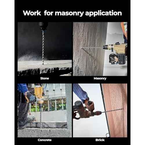 toolant Masonry Drill Bit,SDS Plus Rotary Hammer Drill Bits Set for 3/16" x6inch 2pcs,Carbide Tipped 2-Cutter for Concrete,Masonry and Brick