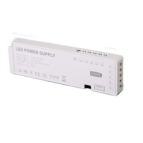 YVDSZNMQ Cabinet Light Dedicated Power Supply 12V Interface Light with Induction Switch Ultra-Thin Transformer 24V Wardrobe Wine Cabinet Light(12V 100W-10 Route)