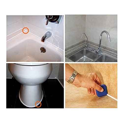 Silicone Sealant Finishing Tools - Silicone Smoothing Caulking Profile Line Joint Corner Tool with Caulk Remover Tool, Sealant Smoother Profiler Former Applicator Edger, 8 Piece