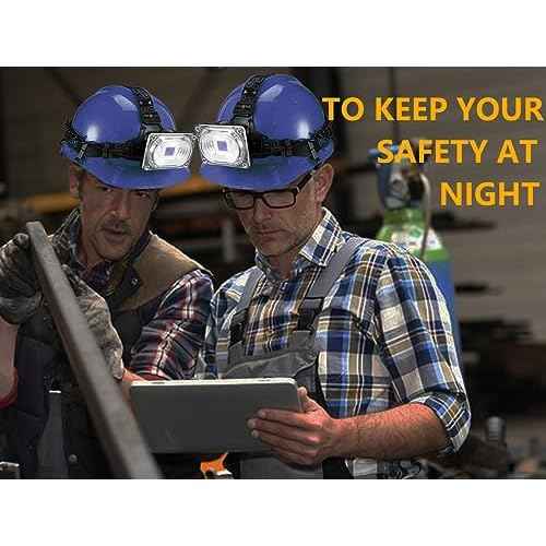 50Pcs Helmet Clips for Headlamp & Headlamp Clips Hooks - Durable Lightweight Hard Hat Accessories, Universal Mounting Clips for Construction/Camping/Cycling Safety Gear (50Pcs)