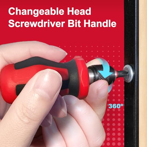 Magnetic 2PC Mini Changeable Head Manual Screwdriver Holder, Quick Change&Release 1/4¡± Hex Bit Extension Holder