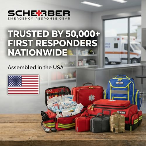 Scherber Vehicle Emergency Trauma Kit with 90+ Medical Supplies, NAR Tourniquet & CPR Mask