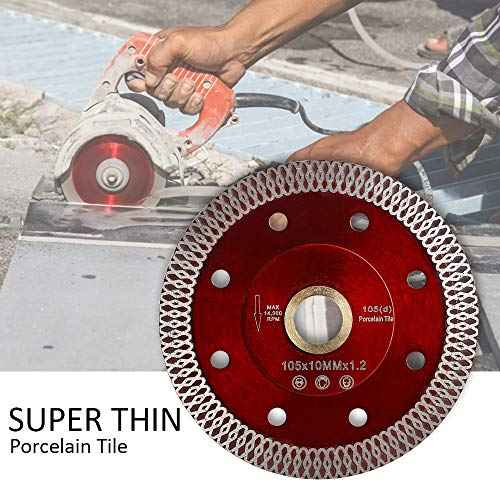 YIJING 4" Porcelain Blade Super Thin Diamond Saw Blade for Cutting Ceramic Porcelain Tile Granite Marble (4"-1pc)