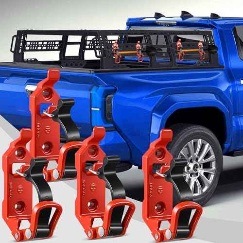 4 Pcs Shovel Holder for Truck, Heavy Duty Shovel Mounts for Roof Rack, Quick Release Axe Holder Mount Kit, Metal and Rubber Car Accessories/ Garage Storage/ Truck/ Wall Mounting Brackets