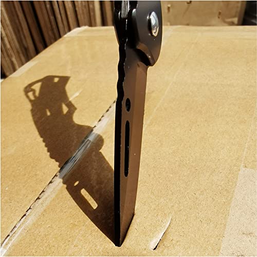 4 Pack Self-Defense Folding Knife With Key Ring Easy To Everyday Carry, Outdoor Survival Stainless Steel Pocket Knife (Black)