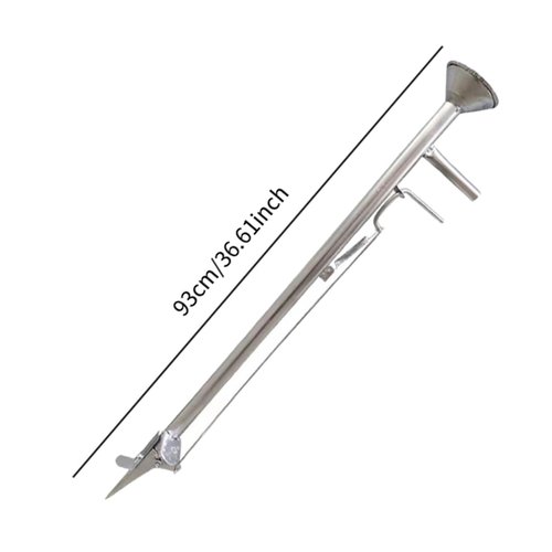 IEUDNS Garden Seeder Garden Bulb Transplanter ToolSeed Spreader Sowing Seed Dispenser Easy to Operate Stainless Steel Manual Planter Vegetable Metal Seeder for Beans Peanut, Length 93cm