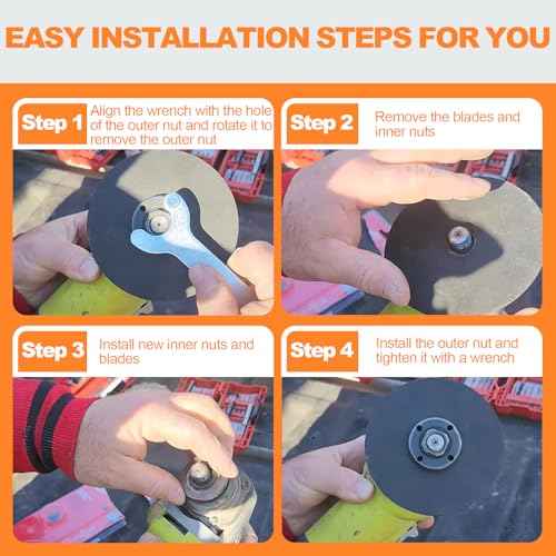 Podoy 6 Pack Angle Grinder Flange Lock Nuts 5/8-11 Grinder Nuts Replacement Parts Compatible with Dewalt Milwaukee Makita Ryobi Bosch Metabo Black Decker Angle Grinder Attachments